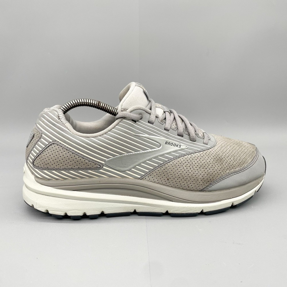 Brooks Womens 10 D Wide‎ Addiction Walker Suede Gray Sneaker Shoes Comfort Walk